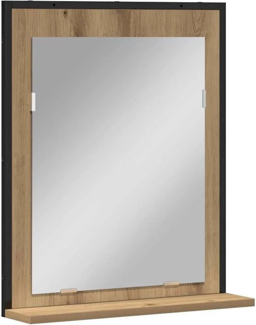 vidaXL Spiegel Artisan-Eiche in Braun aus Glas und Engineered Holz, B/H/T: 50 x 60 x 12 cm - Bild 1