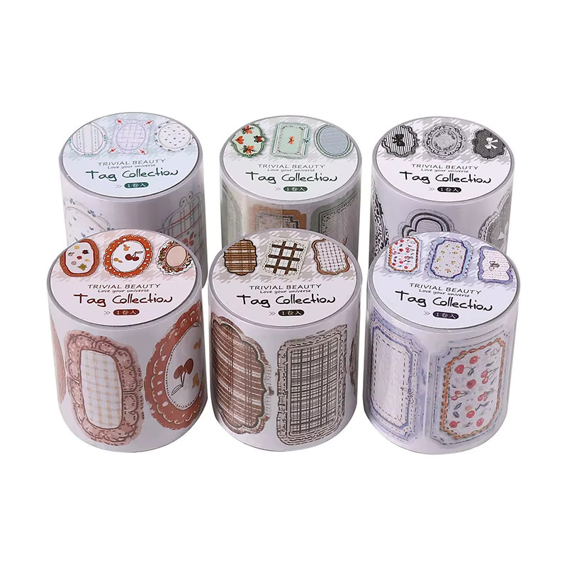 Leaffei Washi Tape Vintage Basic Style Stanzband-Etiketten-Kollektion für Journal und DIY Collage in 6 verschiedenen Stilen - Bild 2