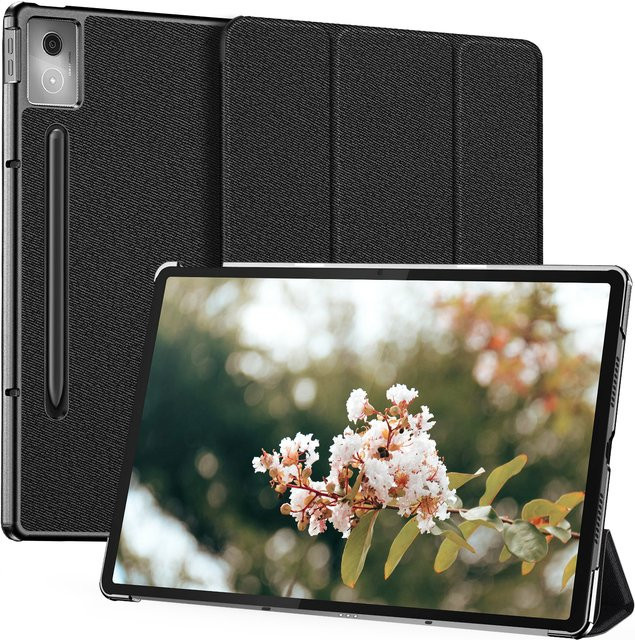 DUX DUCIS Tri-Fold Stand Tablet Hülle für Lenovo Idea Tab Pro 12.7 K11 Plus 11.45 Tab Plus, stoßfest, Schwarz - Bild 1