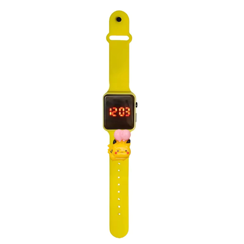 Potdemiel Digitaluhr, Pikachu, Kunststoff, Schwarz, Kinder - Bild 1