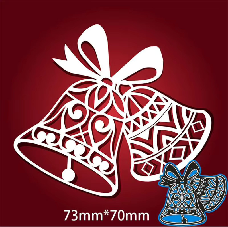 Metall-Stanzform Weihnachtsglocke mit Weihnachtsmann für Papier-Handwerk und Bastelarbeiten - Bild 4