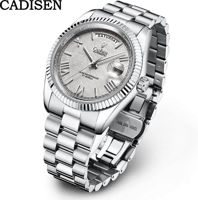 CADISEN Armbanduhr Automatik, Edelstahl, Blau, Herren - Bild 1