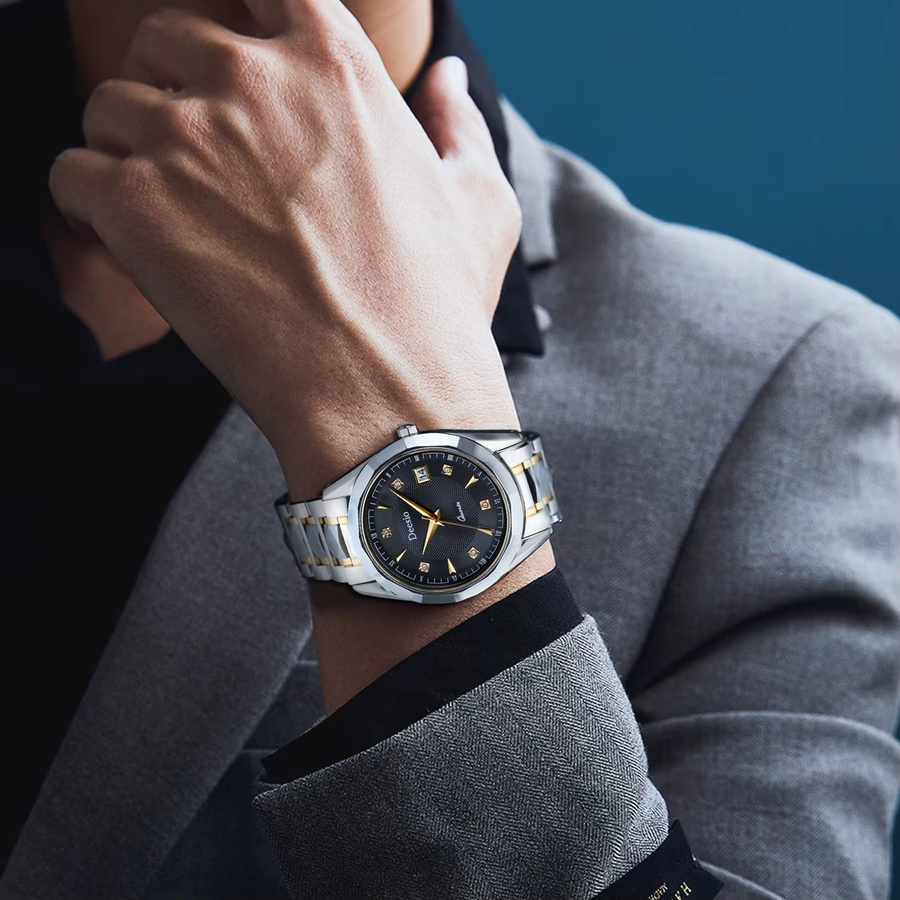 Deesio Armbanduhr, Quarz, Edelstahl, Schwarz, Herren - Bild 5
