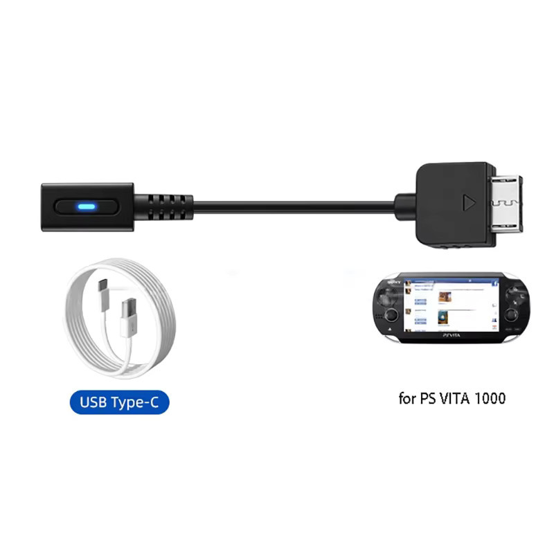 OULLX USB-C-Ladekabel für PlayStation Vita 1000 Konsole in Schwarz - Bild 3