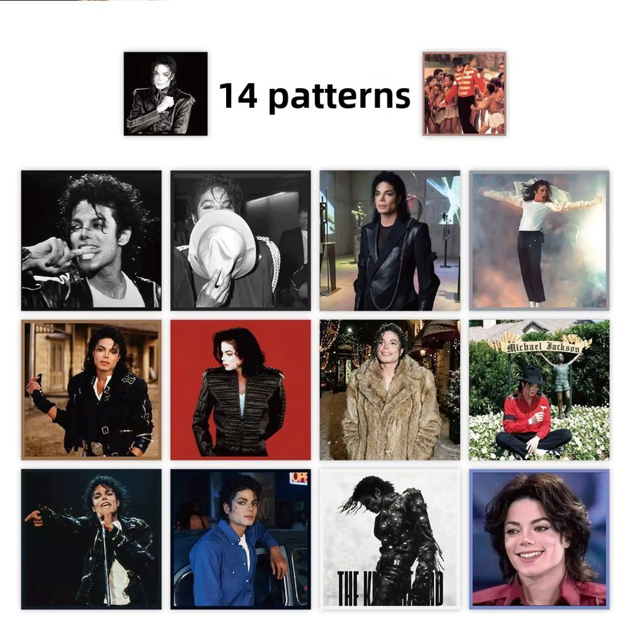500 Michael Jackson Filmaufkleber in Multicolour mit 14 verschiedenen Designs zum Dekorieren von Desktop-Artikeln - Bild 2