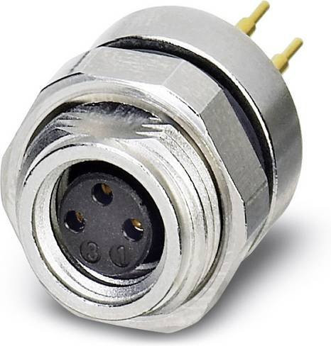 Phoenix Contact 1694363 Sensor-Aktor-Einbausteckverbinder M8 Buchse, 3 Pol, silber, Schraubanschluss - Bild 1