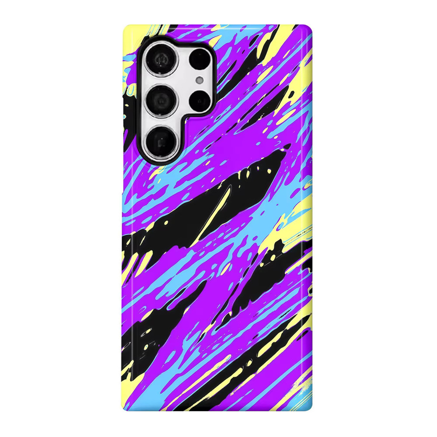 Cyber Fluid Handyhülle für Samsung Galaxy S26 S25 S24 S23 S20 FE A56 A36 Ultra, Glänzende HD Hartschale, Multicolour - Bild 6