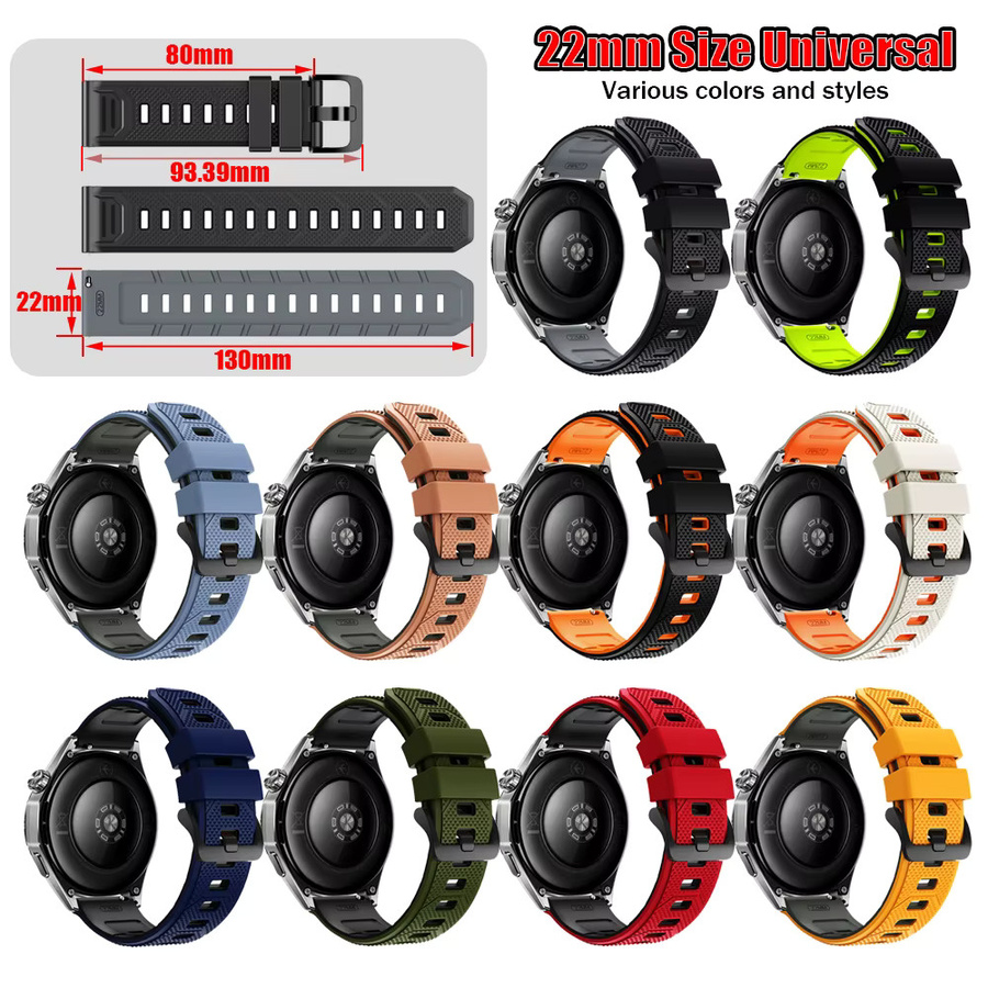 Samsung Uhrenarmband Silikon, 22 mm, Schwarz - Bild 2
