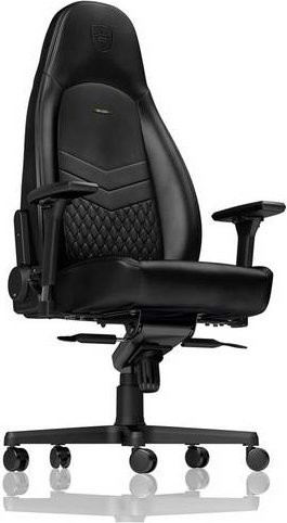 Noblechairs ICON Gaming Stuhl aus Echtleder in Schwarz - Bild 1