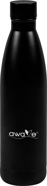 AWAVE Thermo Trinkflasche aus Edelstahl in Schwarz matt, 500 ml - Bild 1