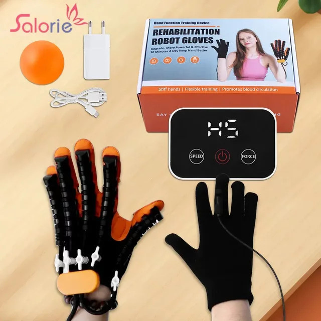 SALORIE Massage Rehabilitation Roboter Handschuhe, Schwarz - Bild 1