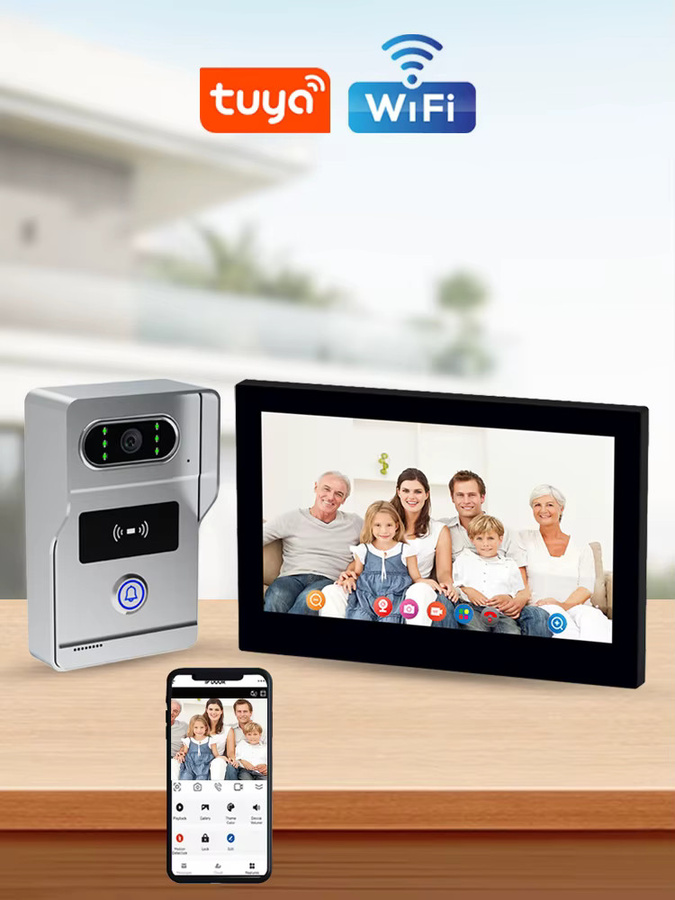 LUCKING DOOR AHD8 Drahtloses WLAN-Video-Türklingelsystem mit 7-Zoll-Touchscreen und 1080P-Video-Gegensprechanlage - Bild 5