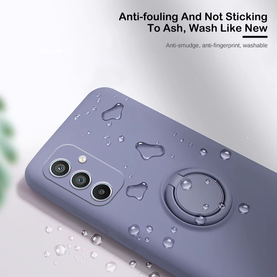 Samsung Flüssig-Silikon-Hülle mit Magnetring-Halterung für das Auto in Grün für verschiedene Samsung Galaxy Modelle wie A55 A54 A35 A34 A25 A15 A16 A17 A24 A26 A27 A36 A37 A53 A56 - Bild 3