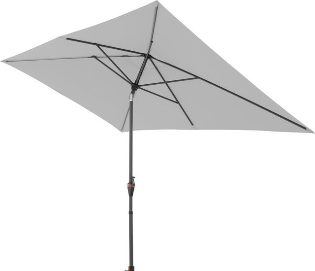 Doppler Mittelstockschirm MyZone mit Auto-Tilt und Kurbelmechanik, Grau, B: 300 cm, T: 200 cm - Bild 1