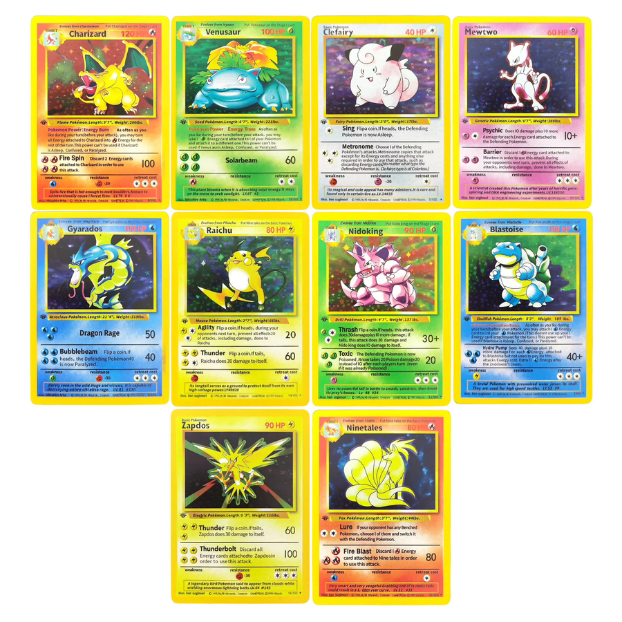 FUNISM Pokémon Sammelkarte, Charizard Blastoise Venusaur Holo, Englisch - Bild 1
