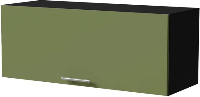 Feldmann-Wohnen Klapphängeschrank Brerra W4B/90 in Schwarz und RAL 6025 Farngrün Matt mit Blum Aventos Klappenbeschlag, B/T/H: 90 x 32,5 x 36 cm - Bild 1