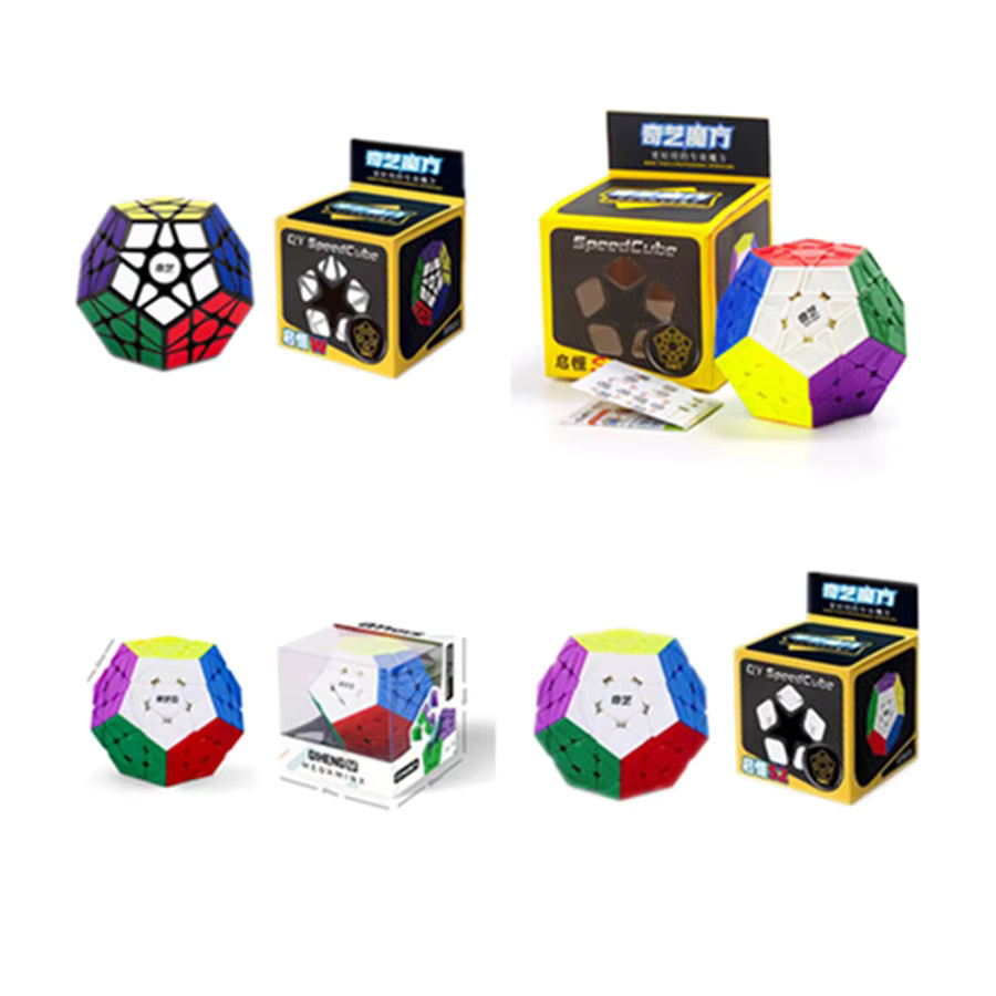 QiYi QiHeng 3x3 Megaminx, Puzzlespielzeug, Schwarz, magnetisch, stickerless - Bild 1