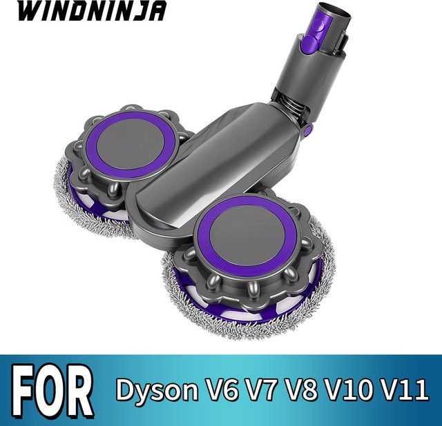 2-in-1 Staubsauger-Moppkopf-Set für Dyson V6 V7 V8 V10 V11 in Grau, waschbare Bodenbürste als austauschbares Ersatzzubehör - Bild 1