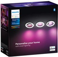 Philips Hue Adore White Ambiance Badezimmer-Einbaustrahler rund in Chrom mit Dimmer, 3er-Pack - Bild 2