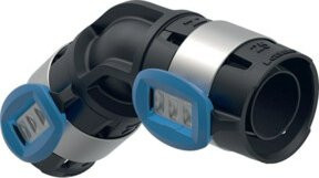 Geberit FlowFit Bogen 45 Grad Durchmesser 40 mm in Schwarz - Bild 1