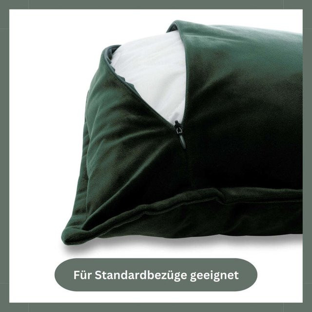Decoper Kissenfüllung aus Polyester und Baumwolle, weiß, 2er Pack, B x L: 80 x 60 cm - Bild 1