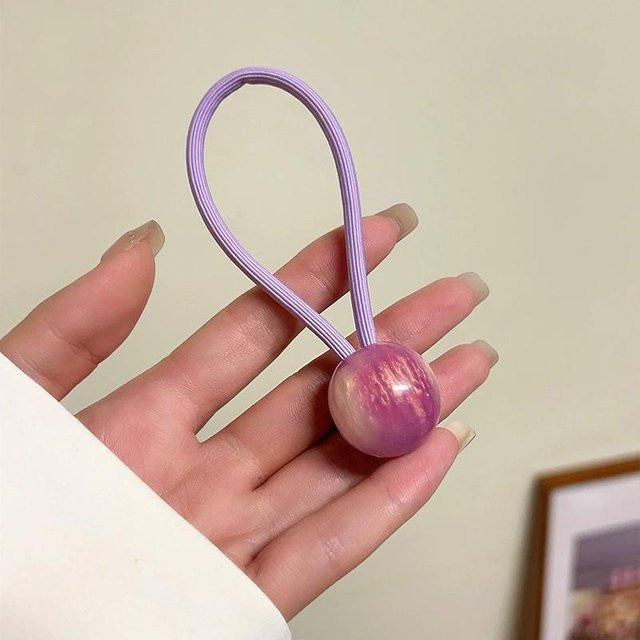 Haargummi Sternenhimmel Lächeln Ball, violett, Damen - Bild 1