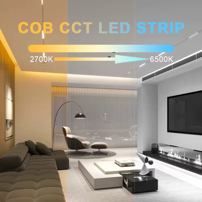 COXO COB CCT LED-Streifen dimmbar, 608 LEDs/m, Farbtemperatur 2700 K bis 6500 K, DC12 V / 24 V - Bild 2