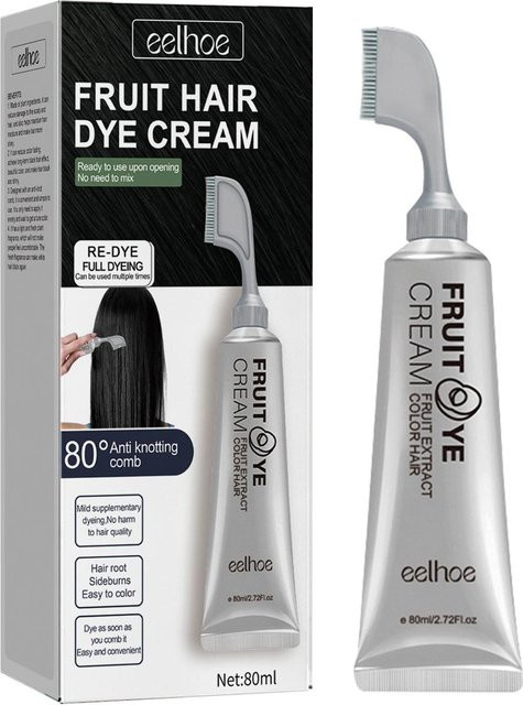 EELHOE Haarfarbe Creme, Schwarz, mit Polygonum multiflorum-Extrakt - Bild 1