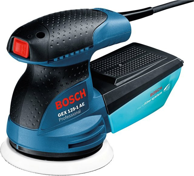 Bosch Professional Exzenterschleifer GEX 125-1 AE mit 250 W und 125 mm Schleifscheibendurchmesser in Blau-Schwarz - Bild 2
