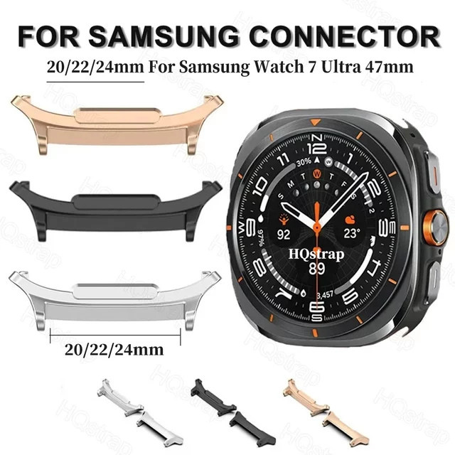 HQstrap Armband-Adapter für Samsung Galaxy Watch 7 Ultra, Edelstahl, Silber - Bild 1