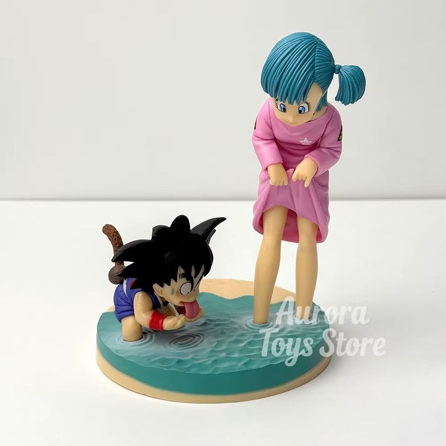 Bandai Dragon Ball Z Anime Figur Goku und Bulma aus PVC als Sammlerfigur und Desktop-Ornament, Höhe: 16 cm - Bild 2
