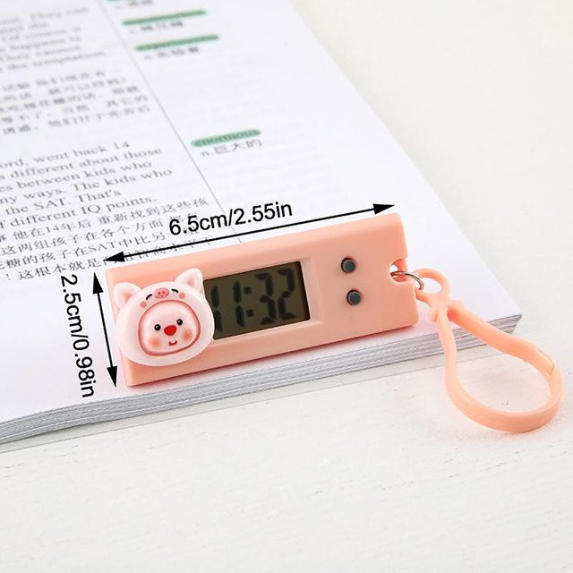 Digitale elektronische Mini-Taschenu Uhr, rosa, Kinder - Bild 1
