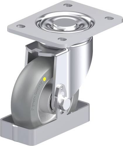 Blickle Stahlblech-Lenkrolle LH-ALTH 125K-3-AS-CO-FS in Silber, Rad-Durchmesser: 125 mm, Tragfähigkeit: 550 kg - Bild 1