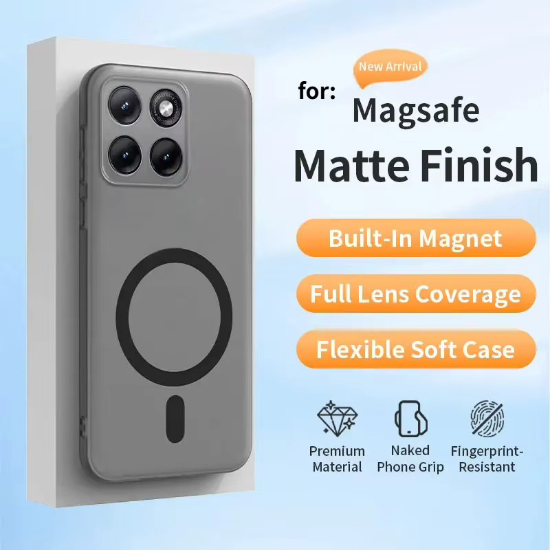 Transparente matte magnetische Schutzhülle für Motorola Signature Edge70 Fusion, Ultra und Pro, weiche und sturzsichere kabellose Ladehülle in Schwarz - Bild 3