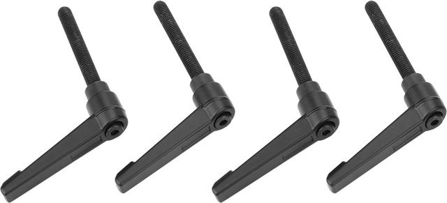 Neoglint 4er-Set Metall Maschine Knöpfe mit M8 Männlichem Gewinde und 80 mm Länge in Schwarz und Zink - Bild 1