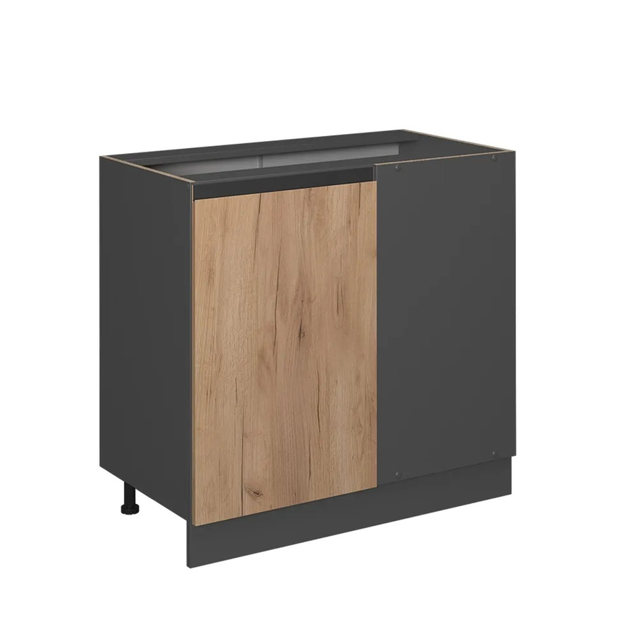 Vicco Eckunterschrank R-Line J-Shape Küchenschrank in Eiche und Anthrazit, Höhe: 86 cm - Bild 2