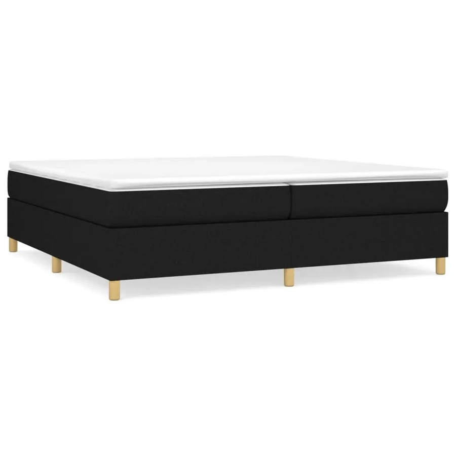 vidaXL Boxspringbett in Schwarz aus Stoff mit modernem Design, B/T: 200 x 200 cm - Bild 2