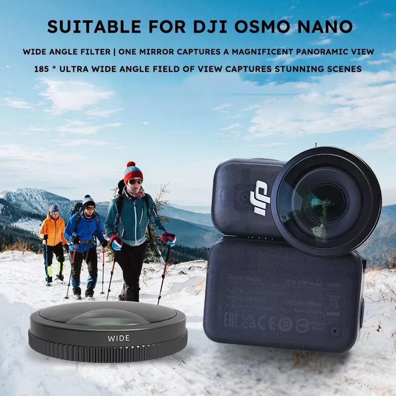 DJI Osmo Nano Ultraweitwinkel-Kameraobjektiv mit 185 Grad und Metallrahmen in Schwarz - Bild 3