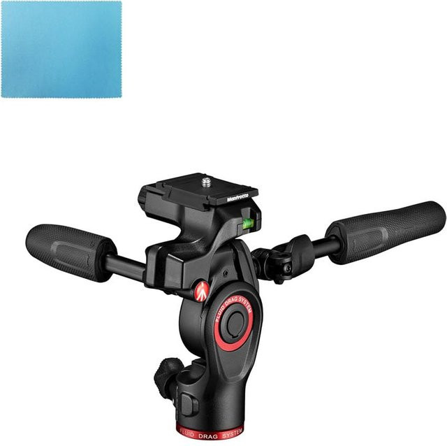 Manfrotto befree Live Videokopf 200PL-PRO mit Arca-Swiss Kompatibilität und Reinigungstuch, Schwarz, Maximale Tragkraft 6 kg - Bild 1