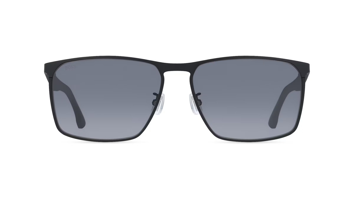 Hugo Boss Sonnenbrille Vollrand, Eckig, Metall, Herren, black grey - Bild 1