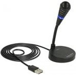 DeLOCK Schwanenhals USB-Mikrofon in Schwarz - Bild 1
