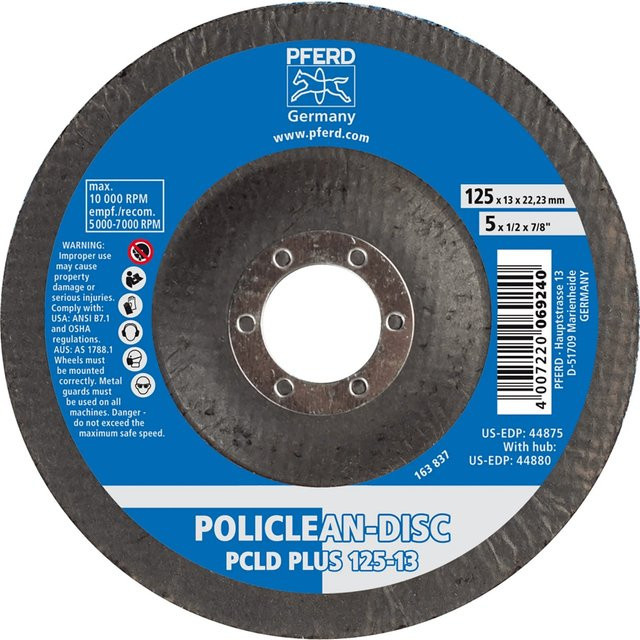 PFERD Vlieswerkzeug PCLD Plus für Winkelschleifer, Blau, Durchmesser: 125 mm, Breite: 13 mm - Bild 1
