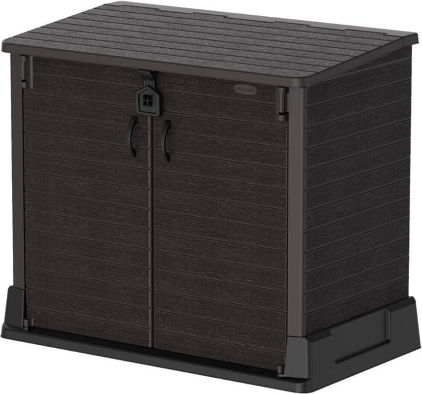 Duramax StoreAway Aufbewahrungsbox für 2 Mülltonnen aus Kunststoff in Braun, B/H/T: 110 x 74 x 130 cm - Bild 2