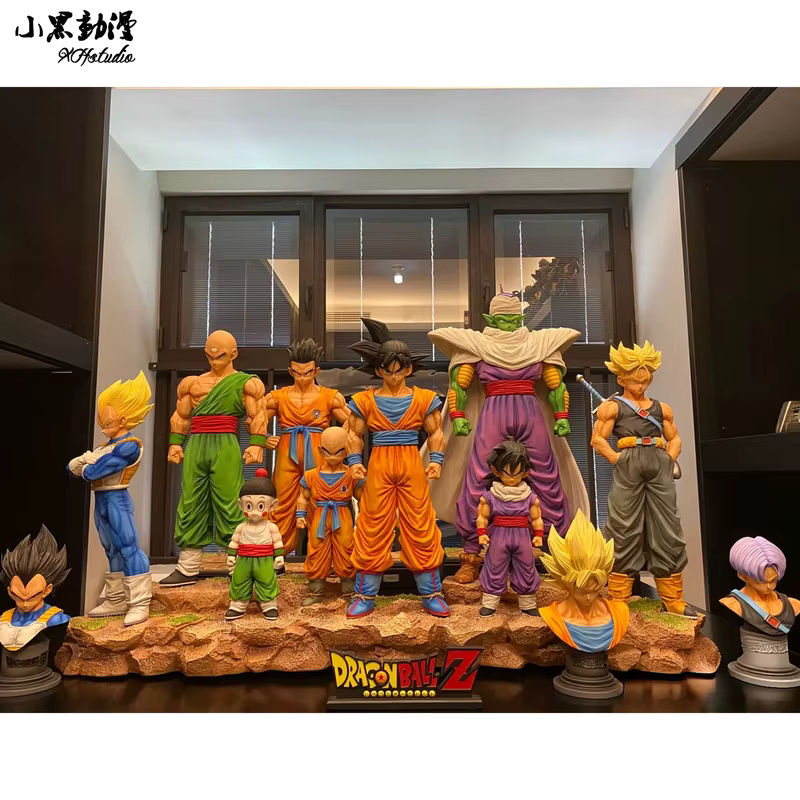 Bandai Dragon Ball Z Anime Figuren Set aus PVC, 9-teiliges Sammlerstück mit Goku, Gohan, Krillin, Yamcha und Piccolo, mehrfarbig - Bild 6