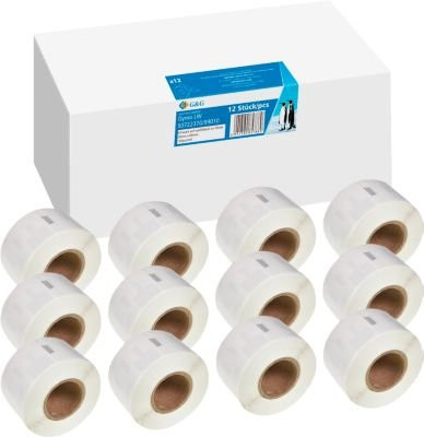 G&G Etiketten weiß, kompatibel zu Dymo 99010/s0722370, 130 Stück, ablösbar, B: 89 mm, H: 28 mm - Bild 1
