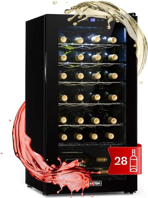Klarstein Shiraz 28 Uno Weinkühlschrank Schwarz mit 74 l Volumen und Touch-Bedienfeld - Bild 1