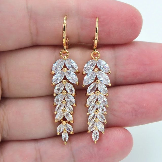 YoYo Ohrringe, Zirkonia, Gold, Damen - Bild 1