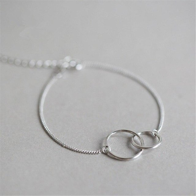 Allbestart Armband Doppelkreis, 925 Silber, Damen - Bild 1