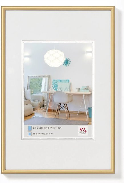 Walther Design New Lifestyle Kunststoff Bilderrahmen Gold B/H: 13 x 18 cm - Bild 1
