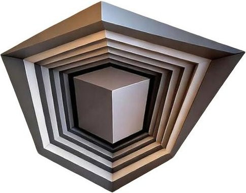 2 Stück Tianyaonuo 3D Optische Illusion Eckwandaufkleber in Grau, selbstklebend und abnehmbar, abstrakte Grafik Wandkunst für Wohnzimmer und Schlafzimmer - Bild 1